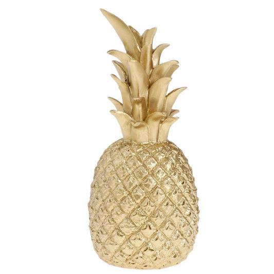 Elegant Gold Pineapple Sculpture Desktop Ornament Decor