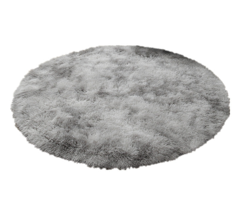 Infinity Round Soft Comfort Shag Rug Platinum