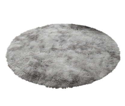 Infinity Round Soft Comfort Shag Rug Platinum