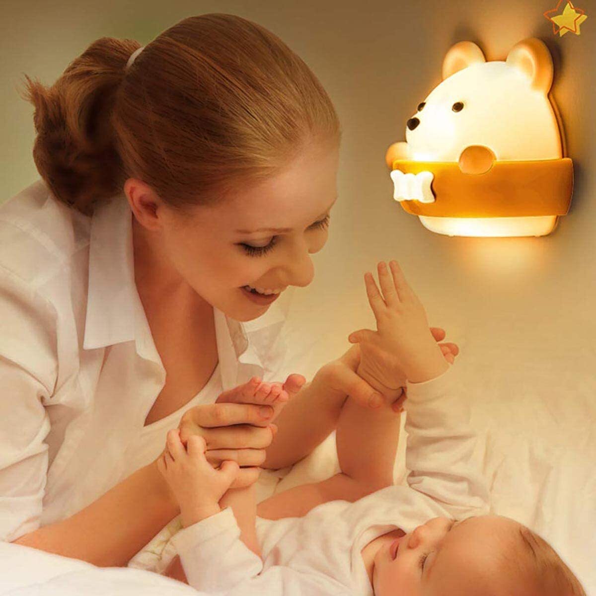 Adorable USB Rechargeable LED Bear Lamp with Remote Control