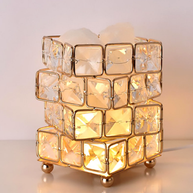 Geometric Diamond Crystal LED Rubik's Cube Table Lamp Decorative Night Light