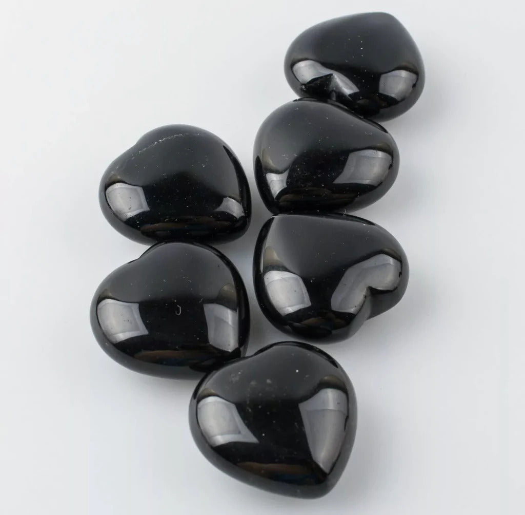 Black Obsidian Heart-Shaped Healing Crystal Gemstone