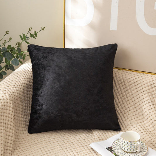 Luxurious Velvet Soft Plush Cushion Throw Pillow for Cozy Comfort Black