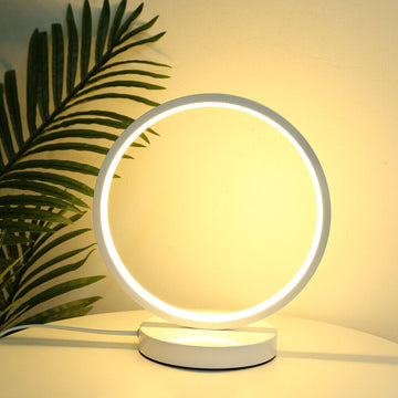 Modern LED Round Table Lamp Eye Protection Night Light for Bedroom Decor