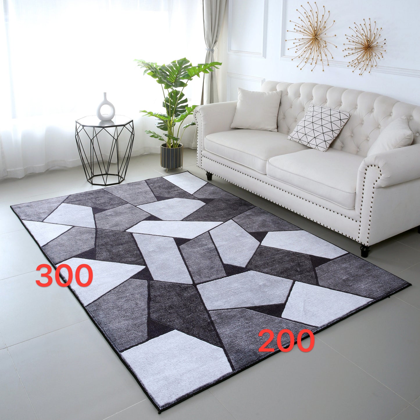 Large 230 x 160 Luxury Plush Comfort Rock Rug Carpet Mat