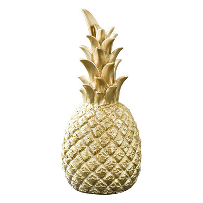 Elegant Gold Pineapple Sculpture Desktop Ornament Decor