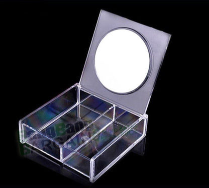 Portable Makeup Organizer with Large Mirror for Crystal Clear Cosmetic Storage