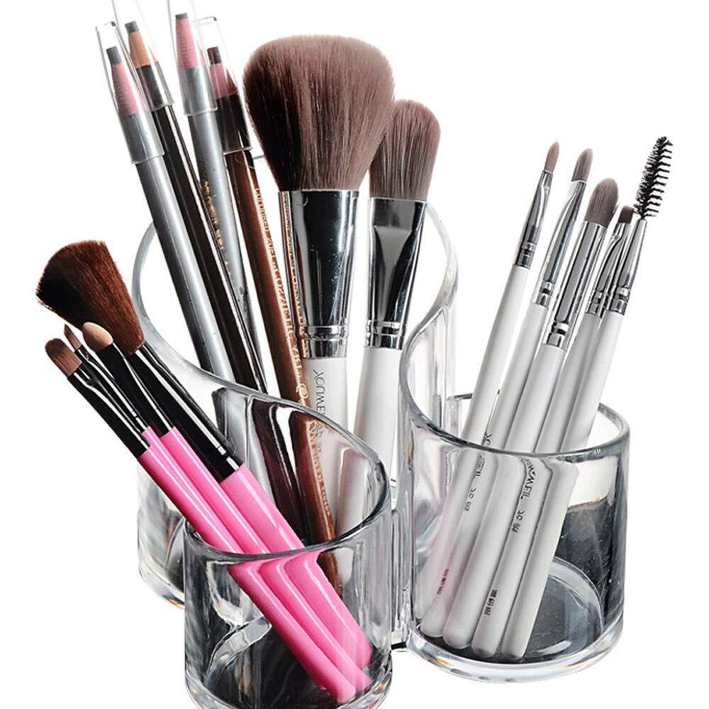 Acrylic Makeup Brush Holder Cosmetic Organizer for Vanity and Desktop