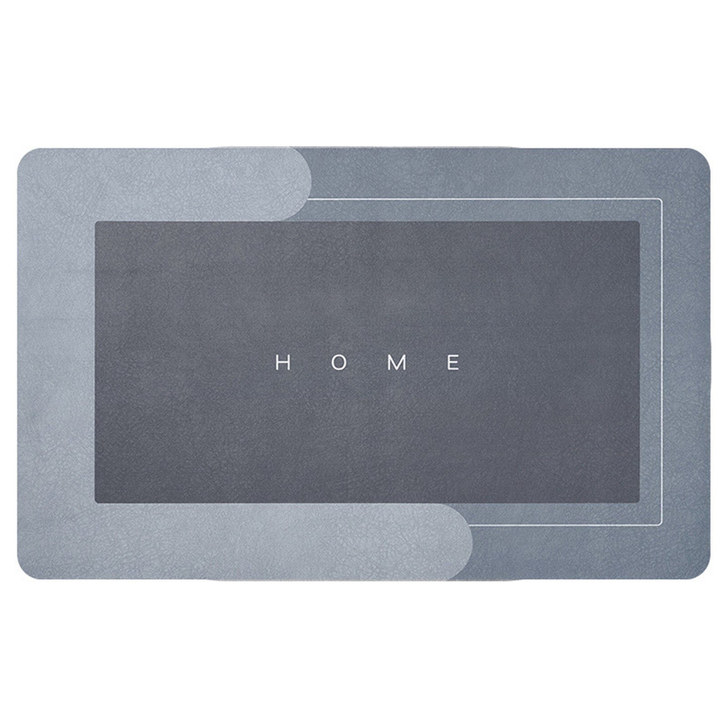 Super Absorbent Non-Slip Bath Mat for Bathroom Blue Grey