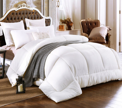 150cm Microfiber Quilt Doona Blanket Soft and Cozy White