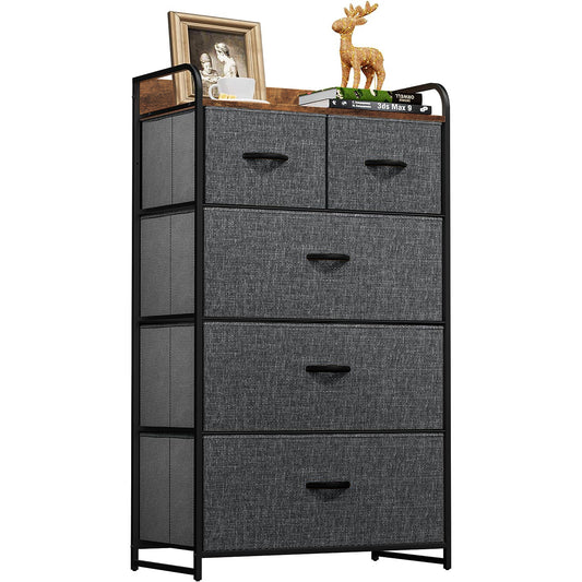 5-Drawer Dresser Chest of Drawers Storage Organizer Unit for Bedroom