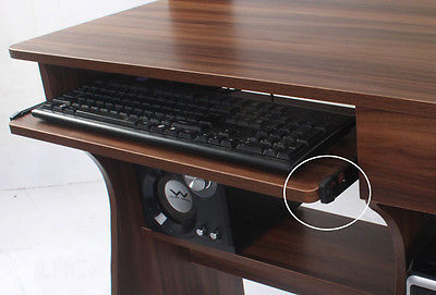 Modern Smart Office Desk with Storage Shelf and Drawer - Oak