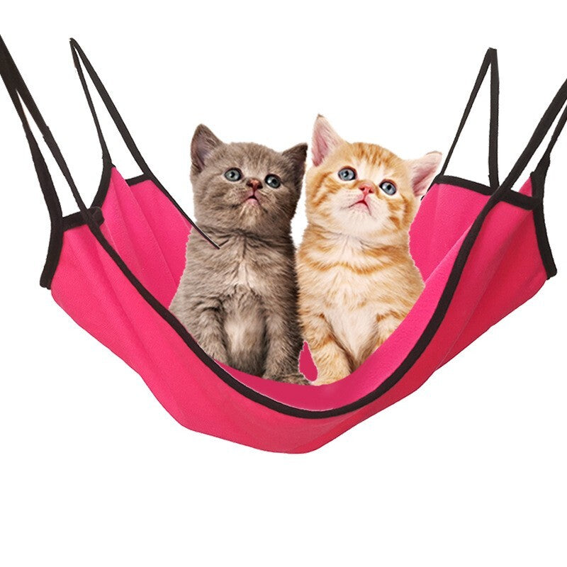 Cozy Cat Hammock Swing Bed for Pet Cages Pink