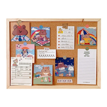 Large Corkboard Message Bulletin Notice Memo Board for Home Office