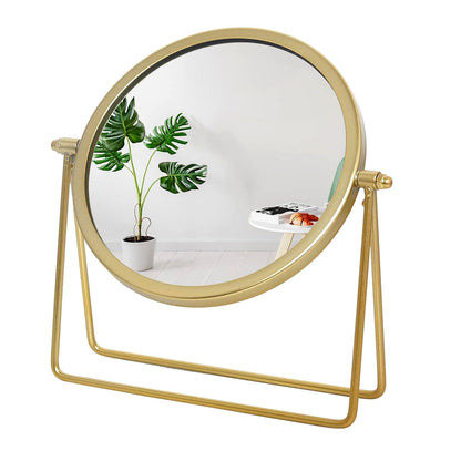 Elegant 360-Degree Rotating Vanity Makeup Mirror Gold