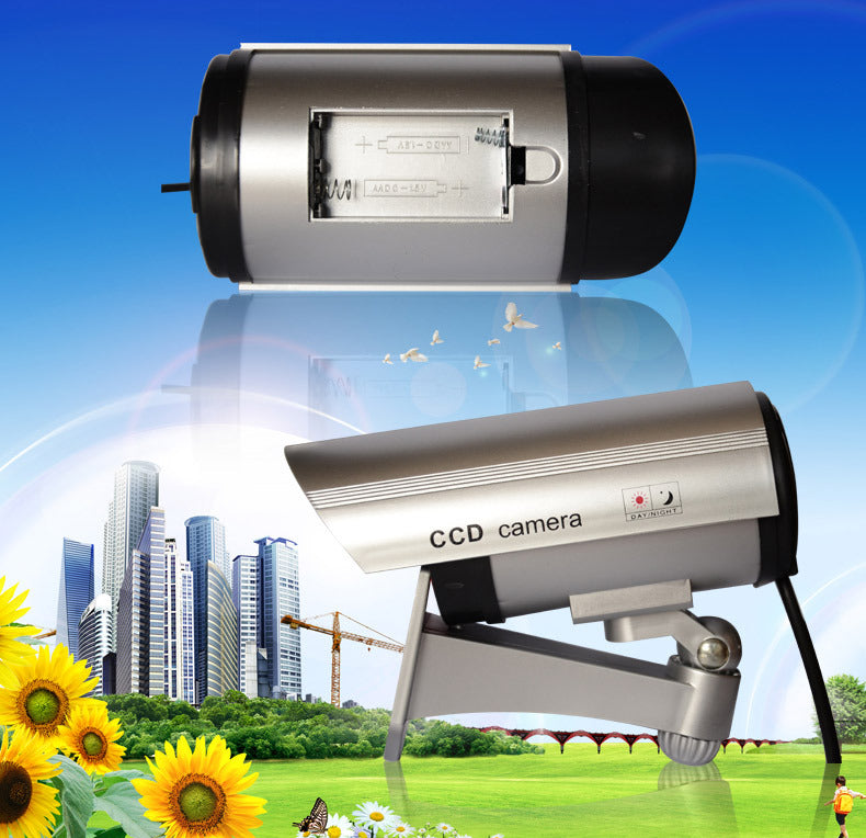 Solar Powered IR Dummy Security Camera with Realistic LED Light