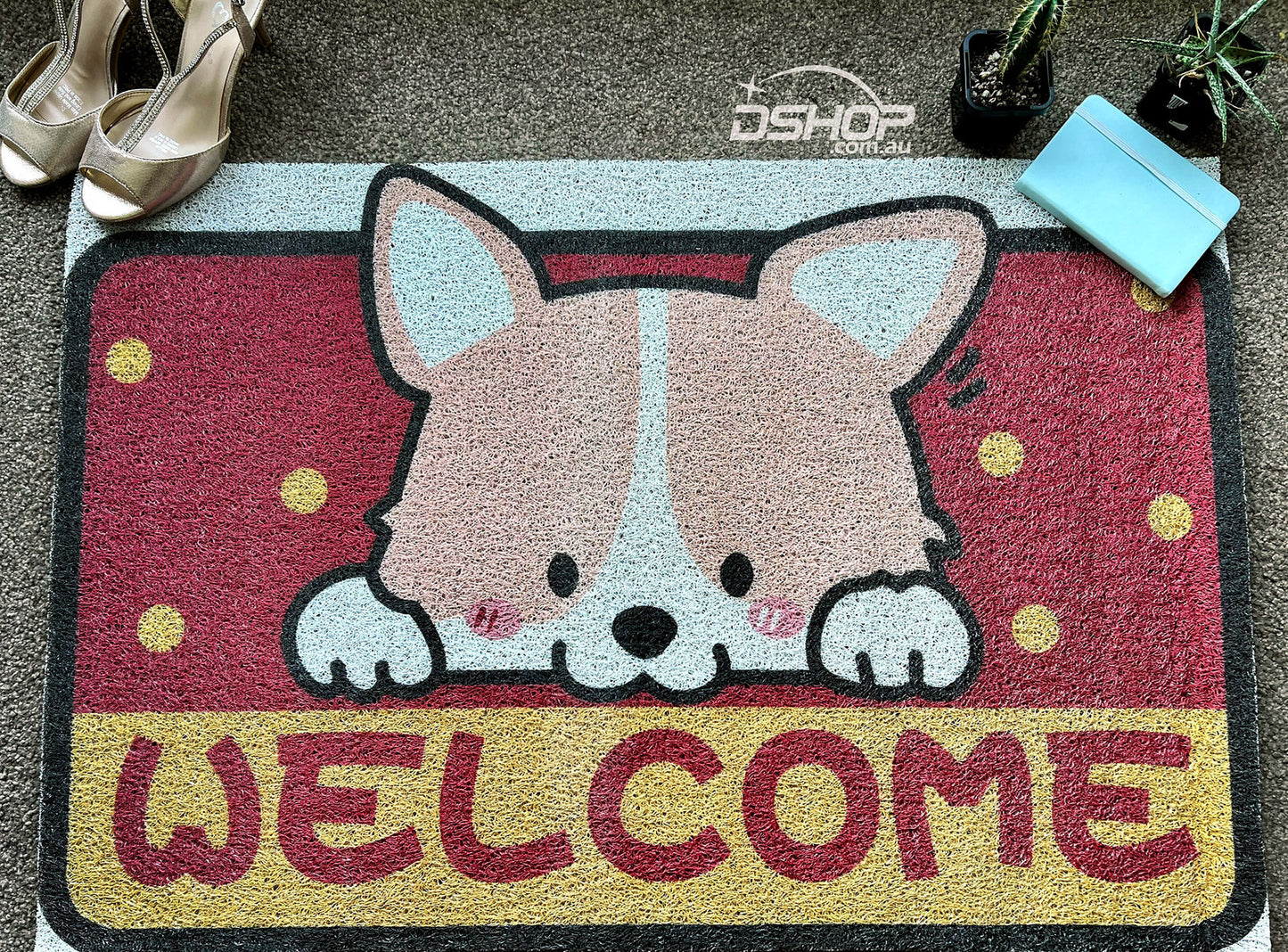 60 x 90 Super Absorbent Non-Slip Bath Mat Cute Dog Design