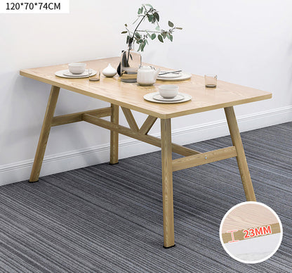 Elegant Oak Wood and Steel Dining Table for Modern Homes