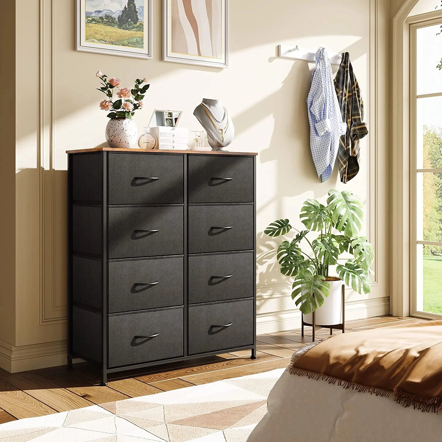 Spacious 8-Drawer Dresser Chest Storage Organizer Unit