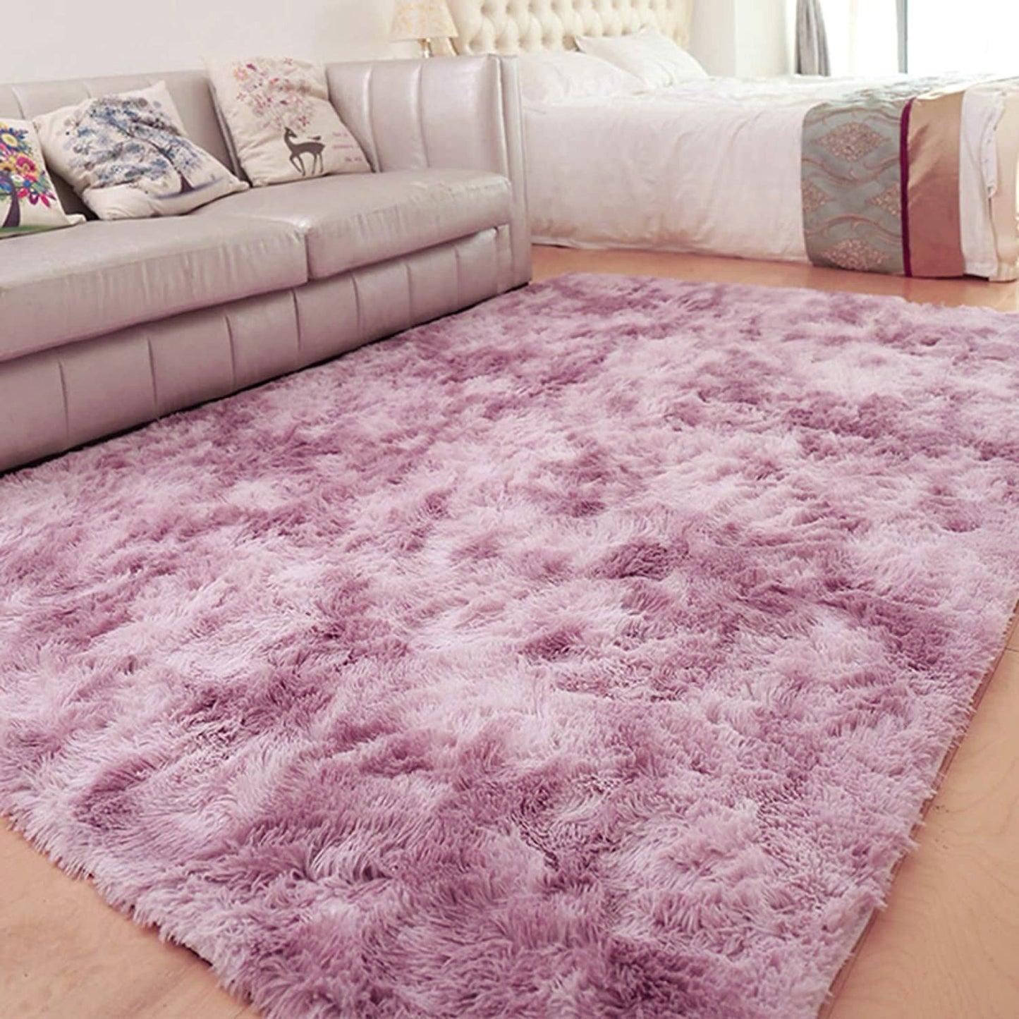 4m Extra Large 400 x 200 Soft Shag Rug Carpet Mat Purple Lilac