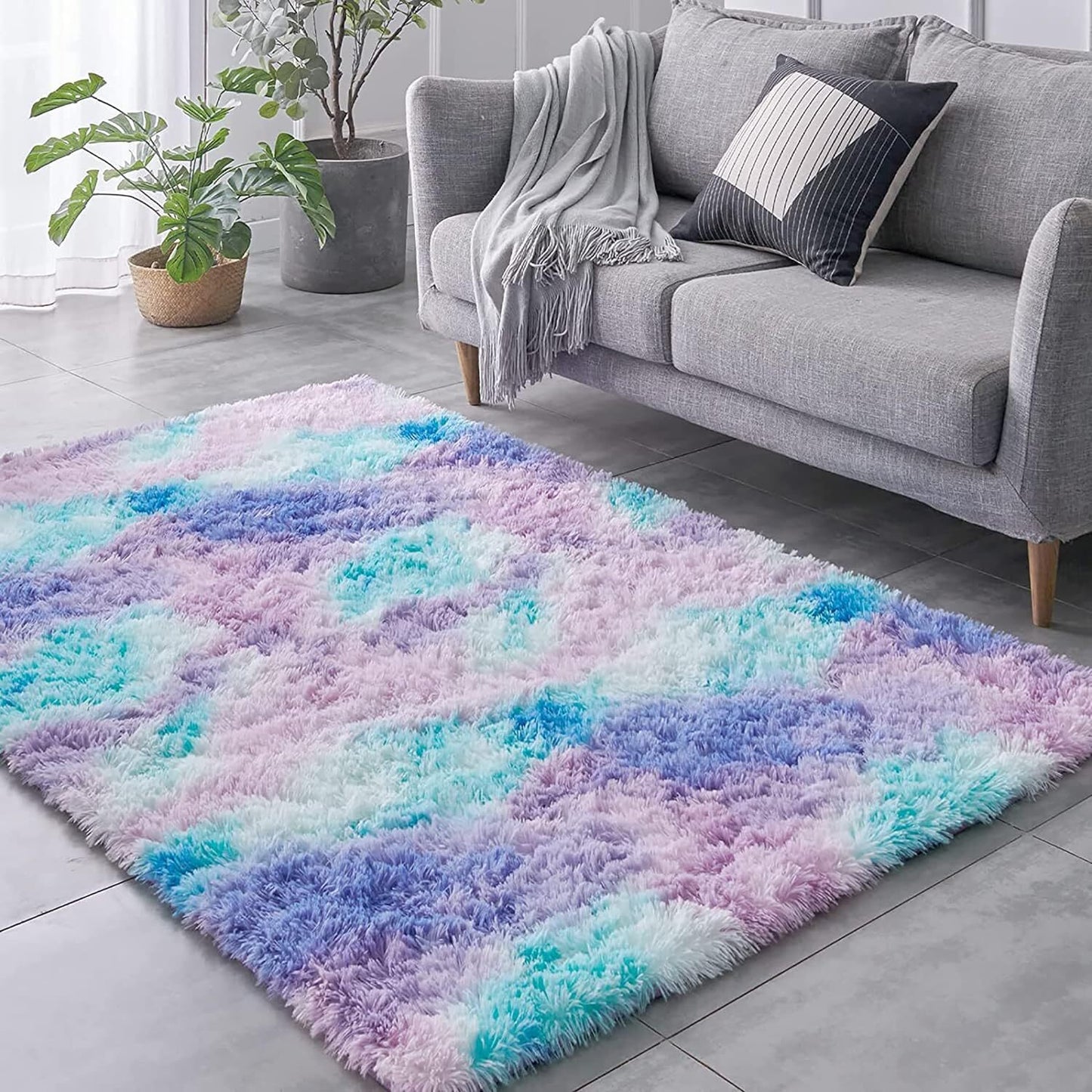 XL 300 x 200 Dreamy Shag Rug Soft and Cozy Purple