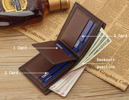 Classic Men's PU Leather Wallet Tan