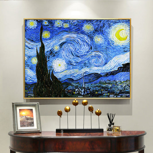 60cm x 40cm Starry Night Van Gogh Canvas Wall Art Stunning Home Decor