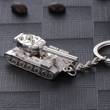 Miniature 3D Tank Keychain Metal Keyring for Military Enthusiasts