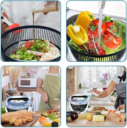 5L Large Capacity Salad Spinner Vegetable Washer Dryer Kitchen Tool