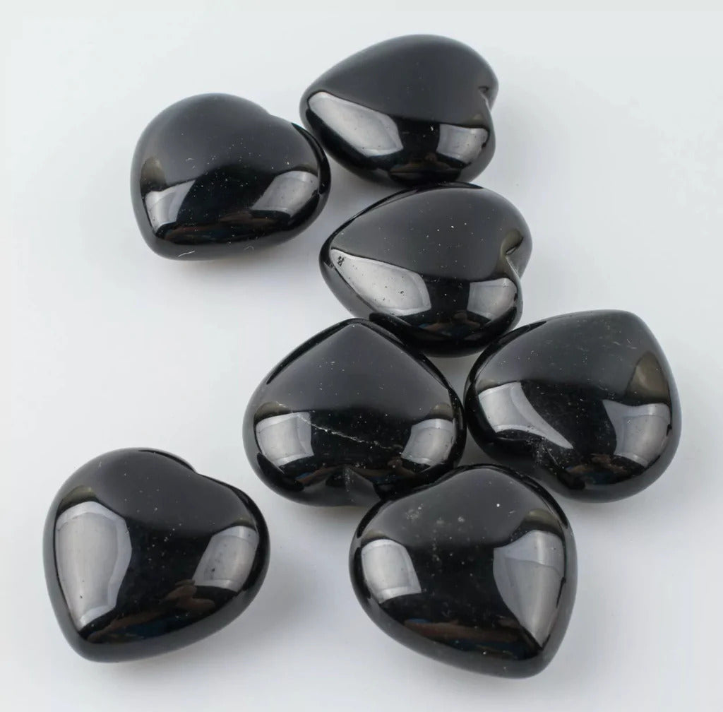 Black Obsidian Heart-Shaped Healing Crystal Gemstone