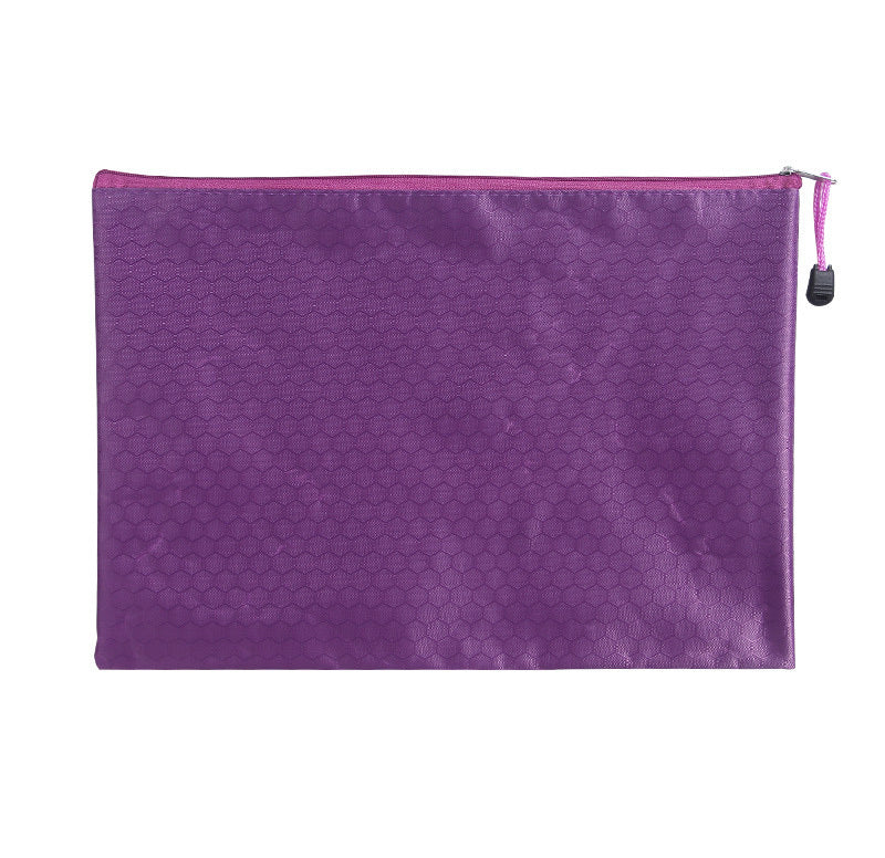 Waterproof A4 Document Organizer Stationery Holder Purple