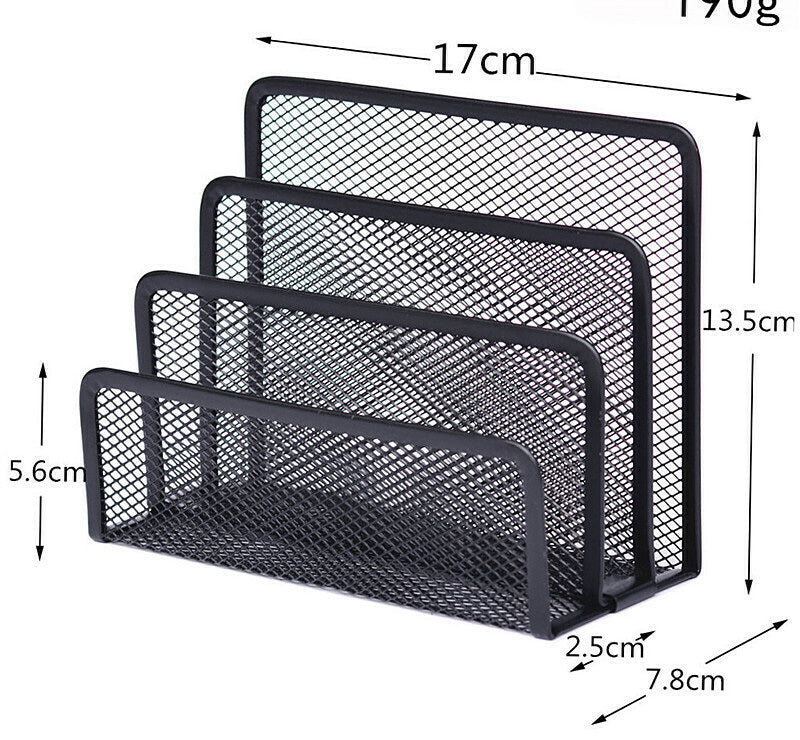 3-Tier Office Document Magazine Envelope Holder Desk Organizer