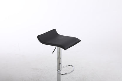 Set of 2 Modern PU Leather Kitchen Bar Stools Black