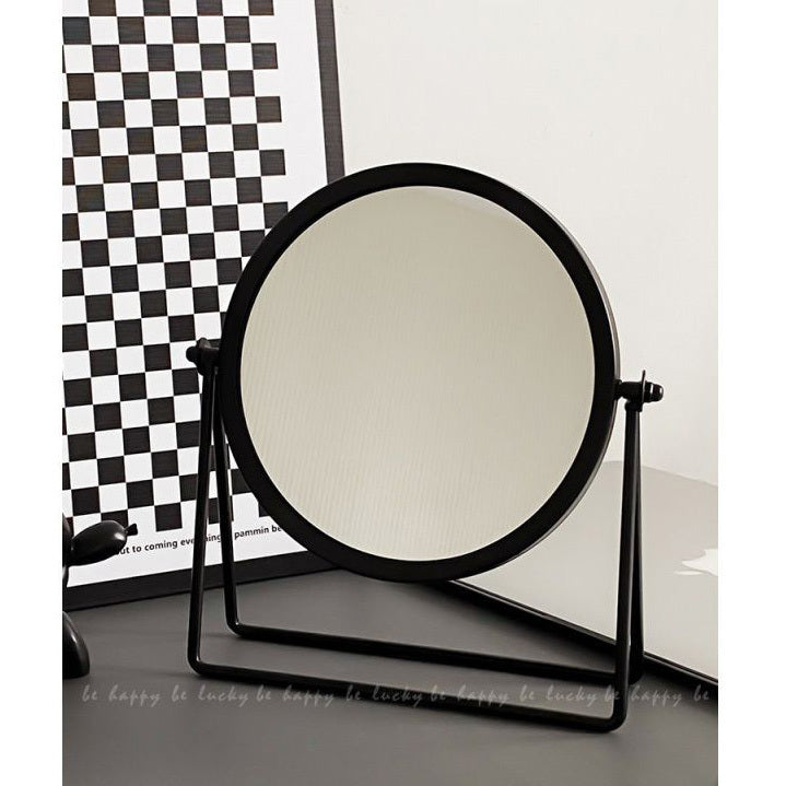 360-Degree Rotating Vanity Makeup Mirror for Perfect Grooming Black