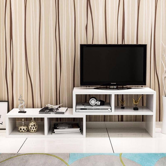 Adjustable Multifunctional TV Cabinet Display Shelf White