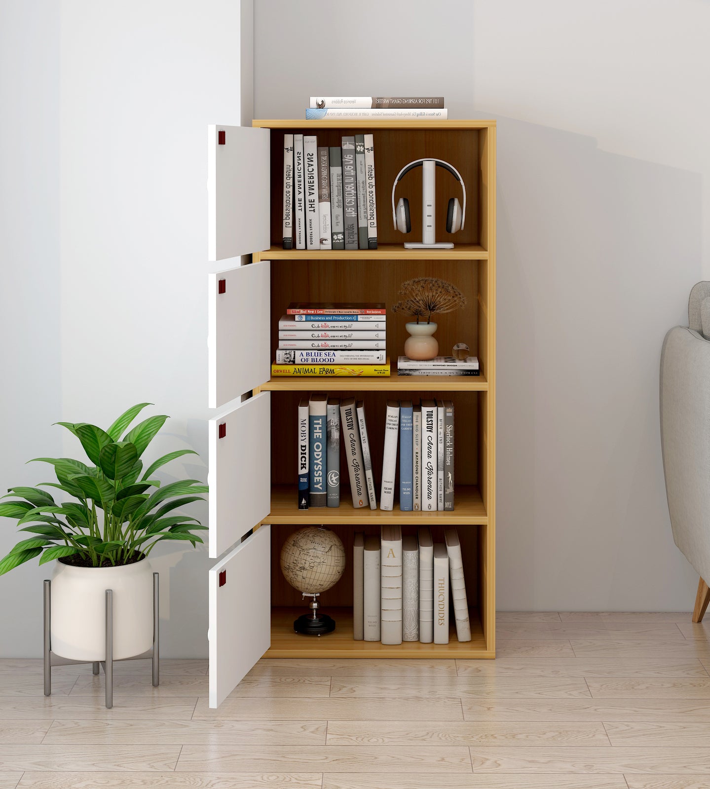 4-Tier Cascade Organizer Chest of Drawers for Home Storage