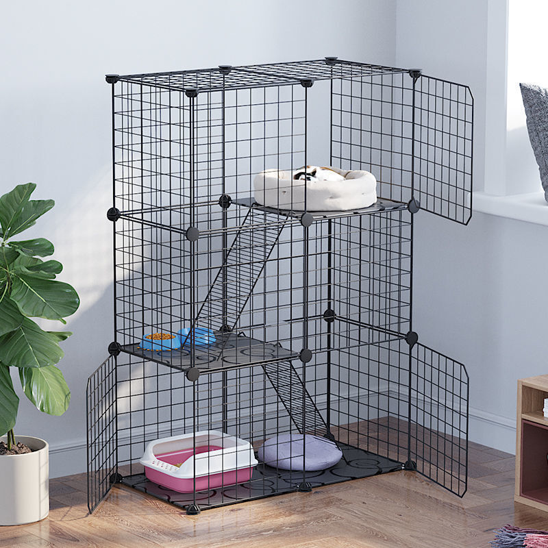 Large Pet Home Cat Cage Metal Wire Kennel Playpen Exercise Crate for Pets