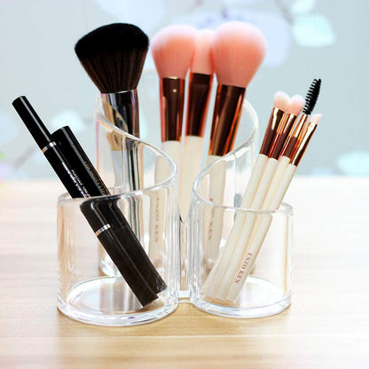 Acrylic Makeup Brush Holder Cosmetic Organizer for Vanity and Desktop