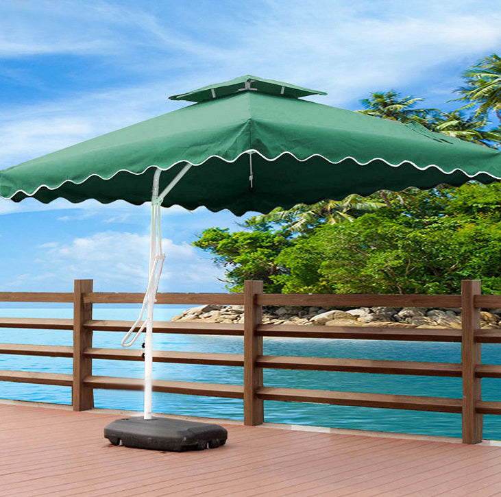 3.5m Large Square Cantilever Outdoor Umbrella Green