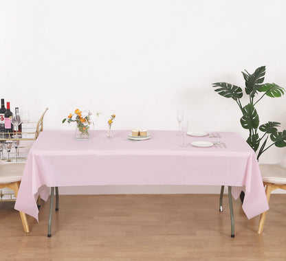 Large Disposable Party Tablecloth for Rectangle Tables Pink