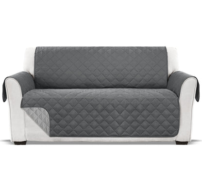 2-Seater Quilted Sofa Slipcover Water Resistant Couch Protector