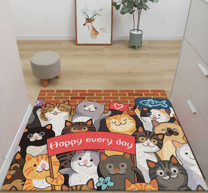 60 x 90 Super Absorbent Non-Slip Bath Mat Cute Cats