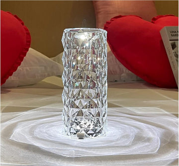 Elegant Touch Sensor LED Table Lamp Crystal Design Cordless Night Light