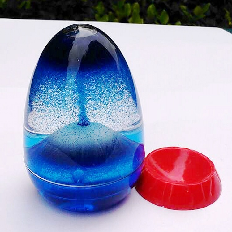 Volcano Eruption Liquid Motion Hourglass Fidget Desk Toy for Stress Relief