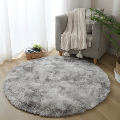 Infinity Round Soft Comfort Shag Rug Platinum