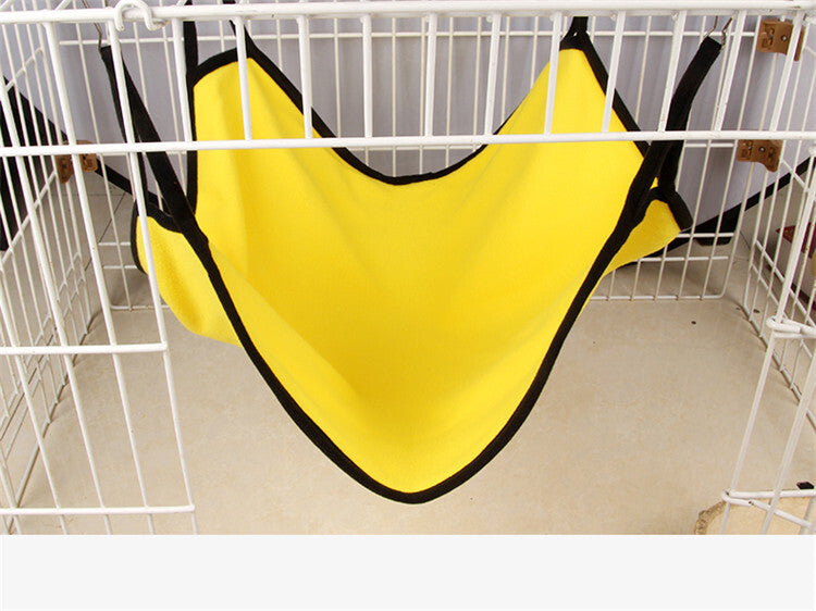 Comfortable Cat Hammock Hanging Pet Cage Swing Bed Yellow