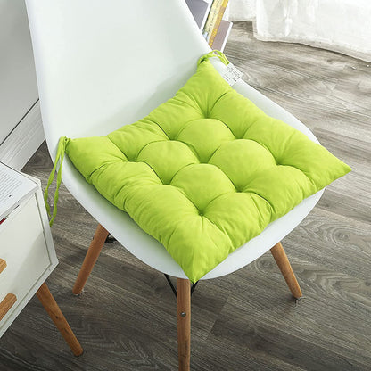 Cotton Seat Cushion for Dining Office Chair Lime Green