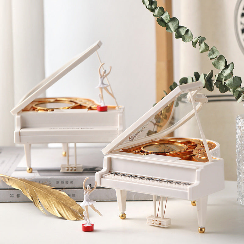 Elegant Classic Piano Dancing Ballerina Music Box