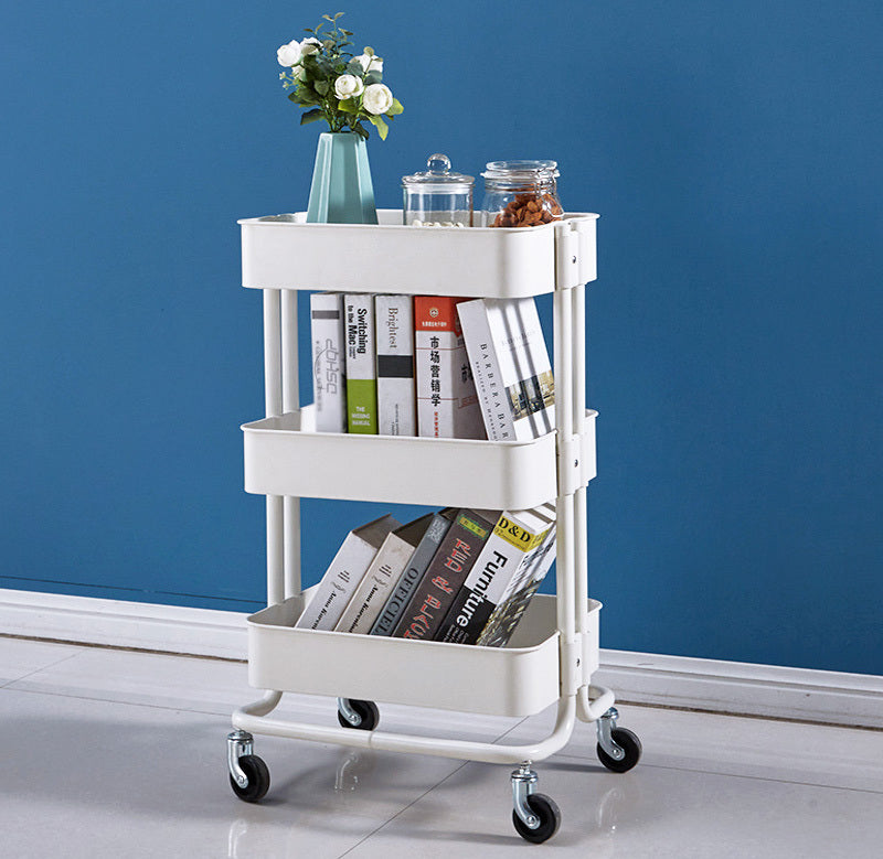 3-Tier Rolling Storage Utility Cart Shelf Organizer Trolley for Home and Office