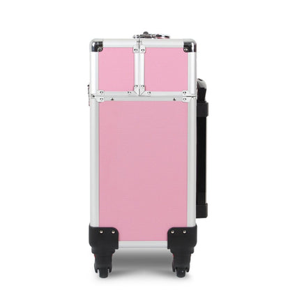 Professional Beauty Makeup Travel Organizer Suitcase for Cosmetics Pink